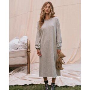 💕THE GREAT💕 The Sweatshirt Dress ~ Light Heather Grey Size 1 Small NWT